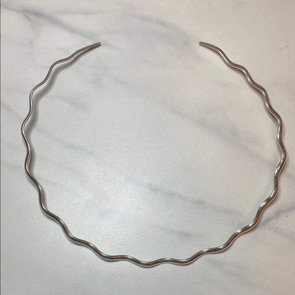 Sterling Silver Wavy Torc‎